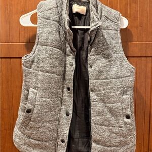 Charcoal Gray Quilted Vest